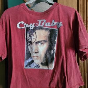 Pink Johnny Depp Cry Baby Crop Top